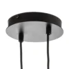 Lámpara colgante Glassy, 8 luces, negro, grafito, cristal, E14