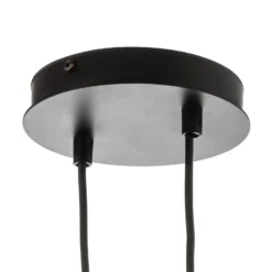 Lámpara colgante Glassy, 8 luces, negro, grafito, cristal, E14