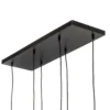 Lámpara colgante Glassy, 6 luces, negro, grafito, cristal, 75 cm