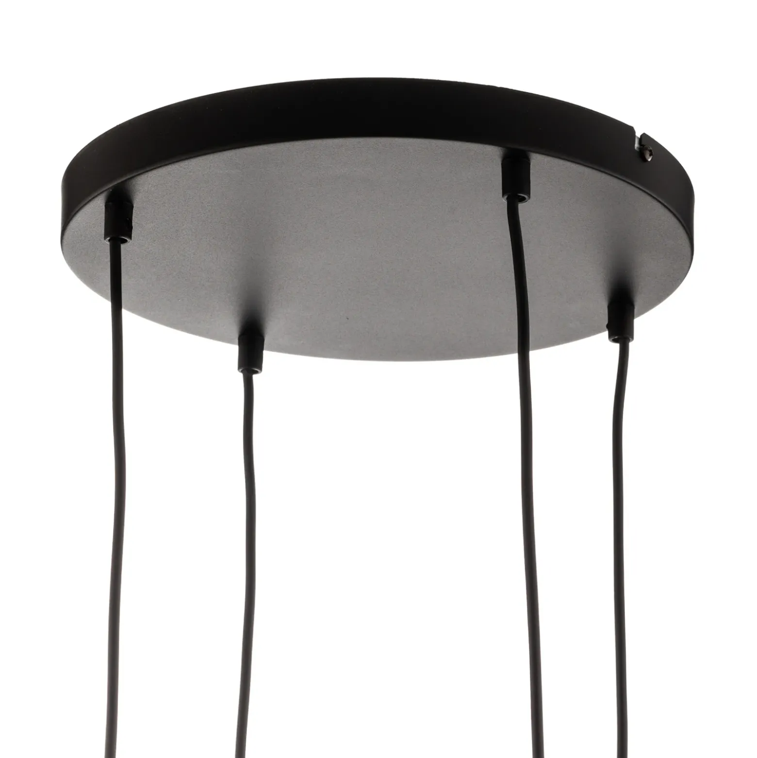 Lámpara colgante Glassy, 4 luces, negro, grafito, cristal, E14