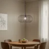 Lámpara colgante Globe, café, Ø 51 cm, metal, 1 luz, E27