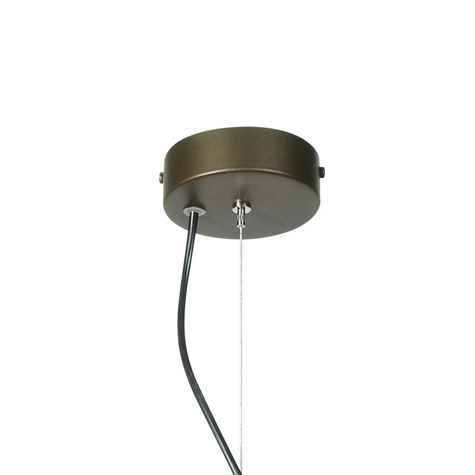Lámpara colgante Globe, café, Ø 51 cm, metal, 1 luz, E27