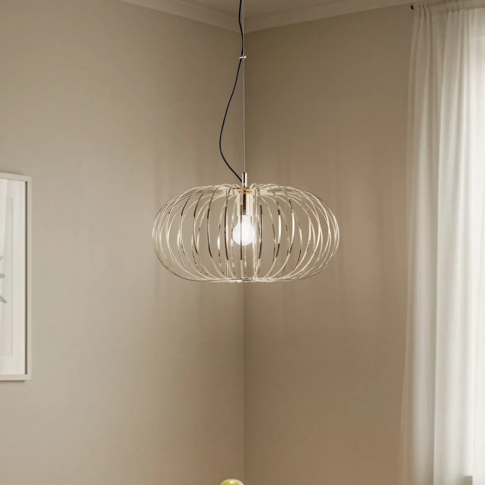 Lámpara colgante Globe, Ø 51 cm, color dorado, 1 luz, E27