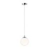 Lámpara colgante Globe de Paulmann, blanco satinado/cromo Ø 20 cm IP44