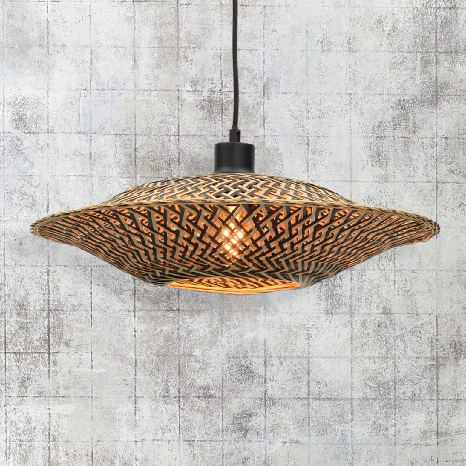 Lámpara colgante GOOD & MOJO Bali de bambú, Ø 44 cm
