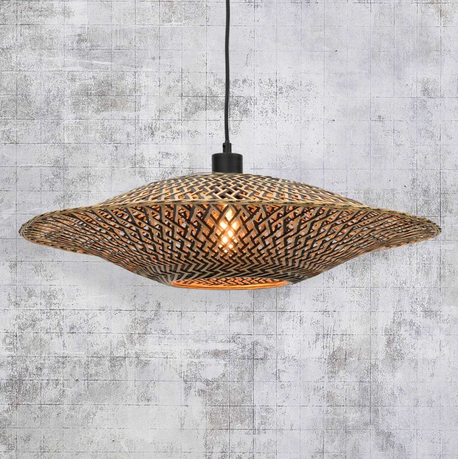 Lámpara colgante GOOD & MOJO Bali de bambú, Ø 60 cm