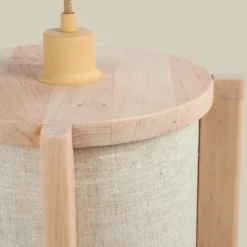 Lámpara colgante GOOD & MOJO Corsica, color natural, madera de aliso, E27