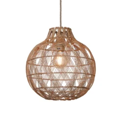 Lámpara colgante GOOD & MOJO Mendoza, color natural, 35 cm, bambú, E27