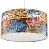 Lámpara colgante «Graffiti» con estampado fotográfico multicolor