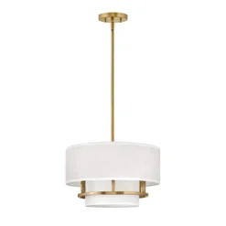 Lámpara colgante Graham Duo Mount 3 luces Ø 40,6cm, latón
