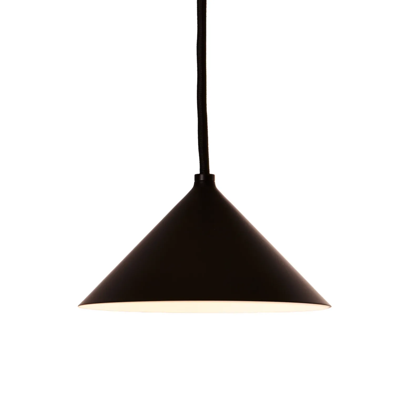 Lámpara colgante Grasp de FRANDSEN, negro mate, Ø 15 cm, enchufe