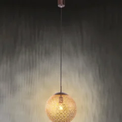 Lámpara colgante Greta de Paul Neuhaus, Ø 30 cm, color dorado, metal