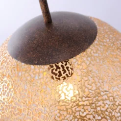 Lámpara colgante Greta de Paul Neuhaus, Ø 30 cm, color dorado, metal