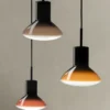 Lámpara colgante Grupa Onda, color melocotón, Ø 17 cm, cristal, GU10