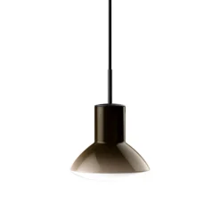 Lámpara colgante Grupa Onda, marrón, Ø 17 cm, cristal, GU10