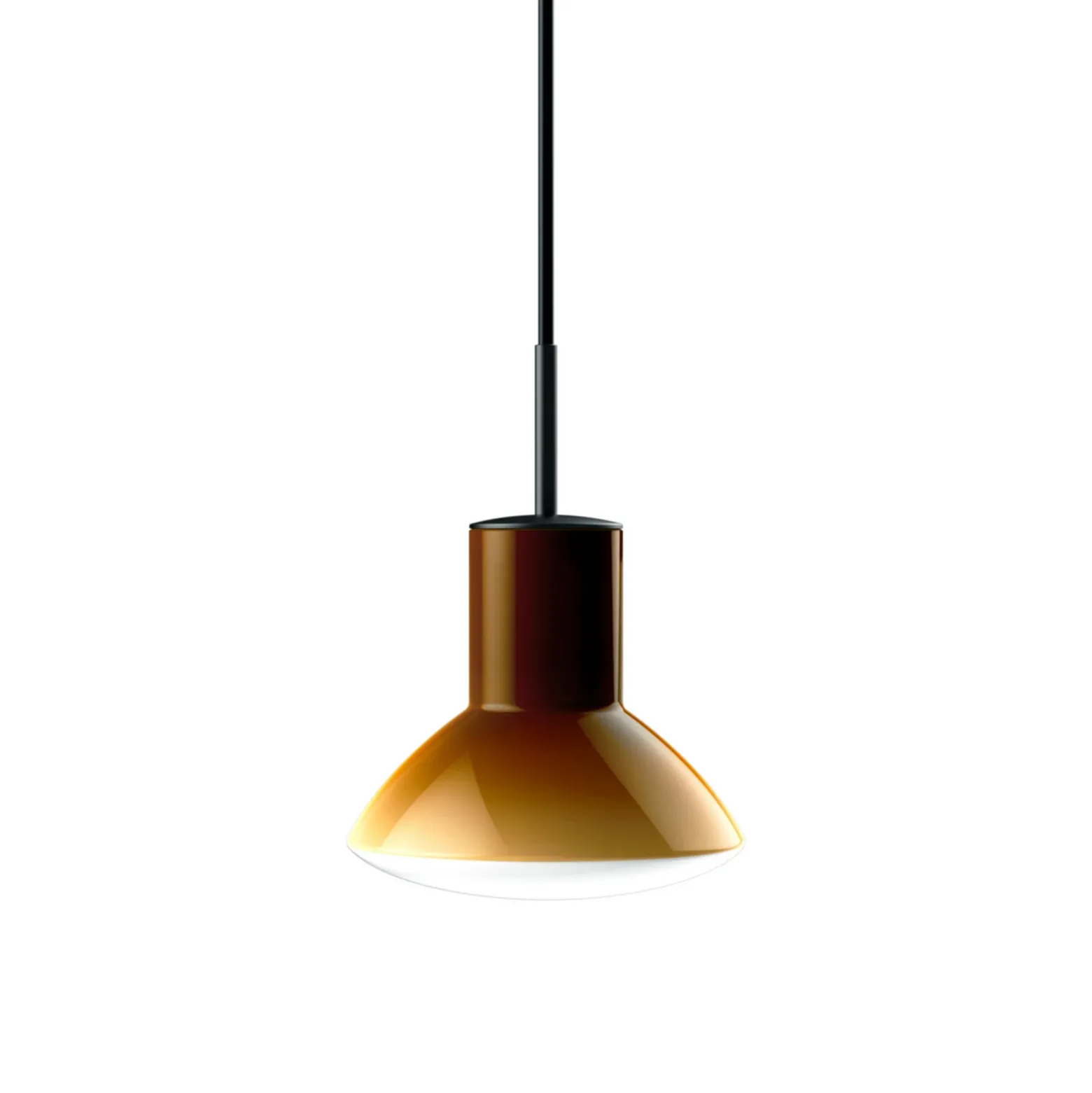 Lámpara colgante Grupa Onda, ocre, Ø 17 cm, cristal, GU10