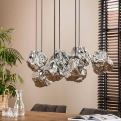 Lámpara colgante Guldenthal, vidrio, 7 luces