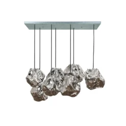 Lámpara colgante Guldenthal, vidrio, 7 luces