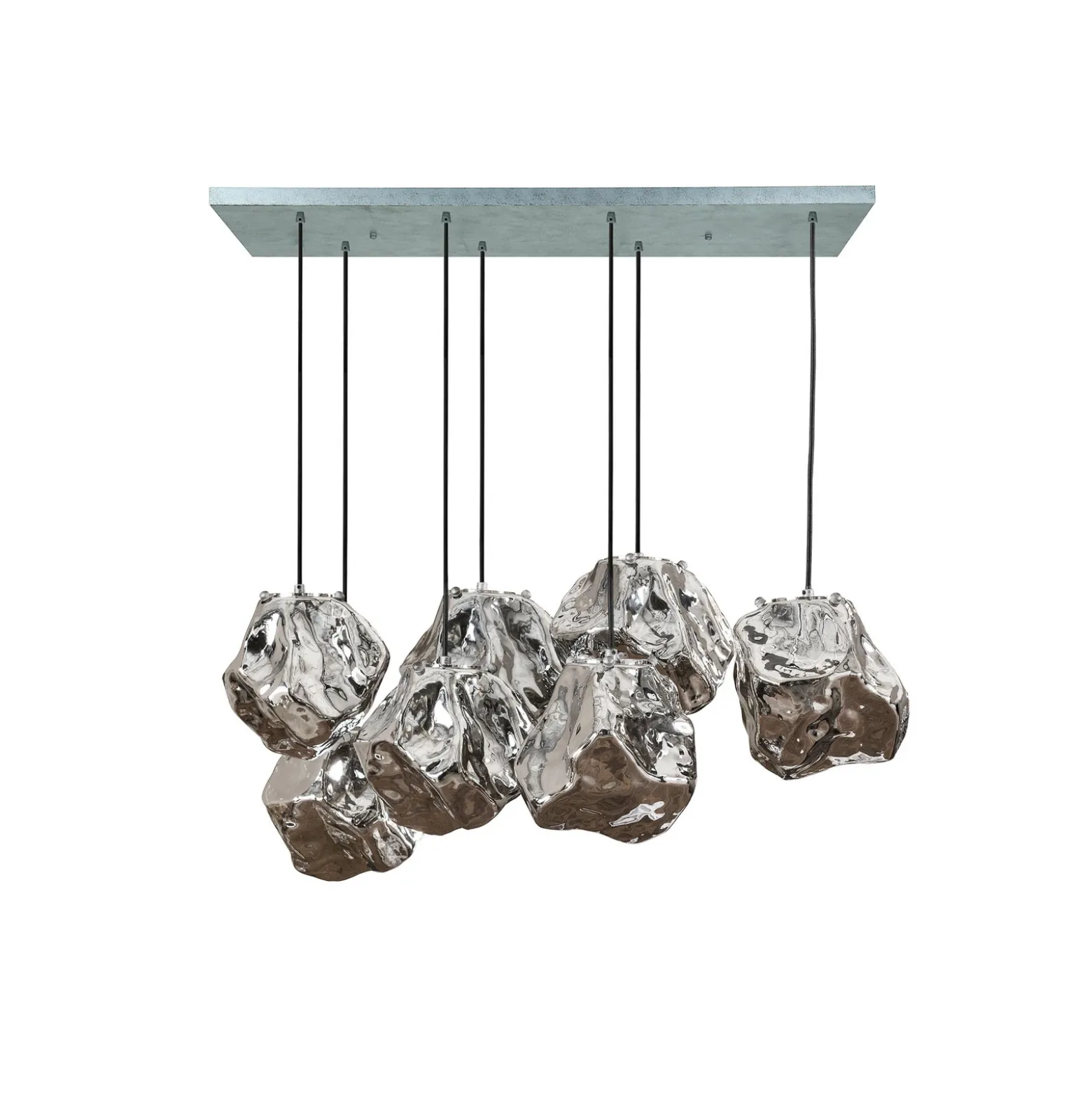 Lámpara colgante Guldenthal, vidrio, 7 luces