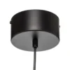 Lámpara colgante Gus con pantalla metálica, negro