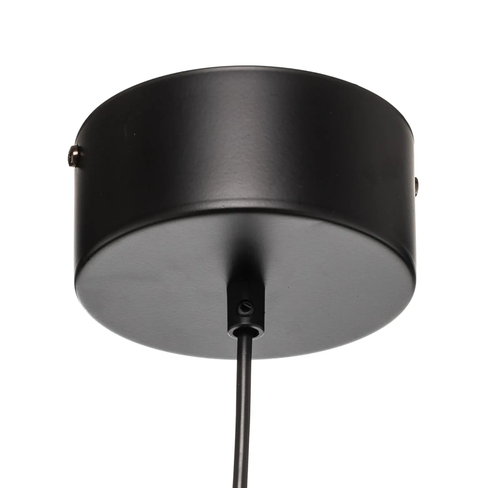 Lámpara colgante Gus con pantalla metálica, negro