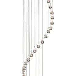 Lámpara colgante Hallway cortina de cristal 180 cm