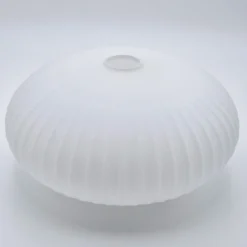 Lámpara colgante Harmony, Ø 25 cm, blanco/roble, cristal/madera