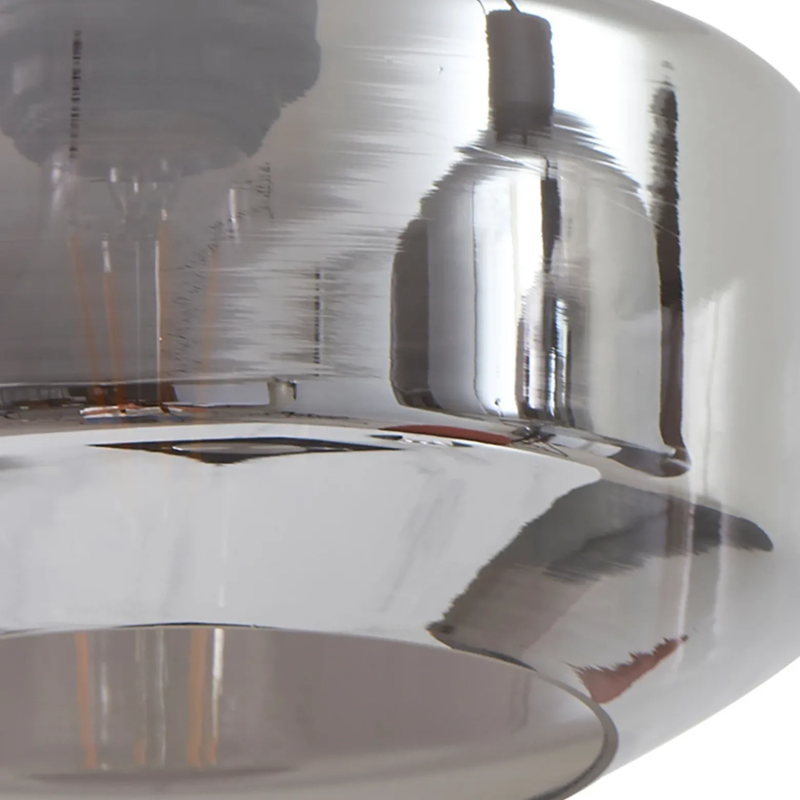 Lámpara colgante Hildur de Lindby, 4 luces, 115 cm, gris humo, cristal