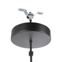 Lámpara colgante Hykeham, Ø 38 cm, natural, bambú
