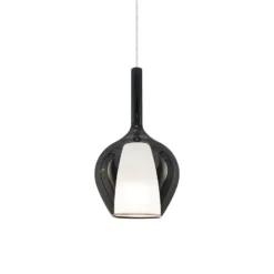 Lámpara colgante Ideal Lux Kalique 1, gris humo, Ø 18 cm