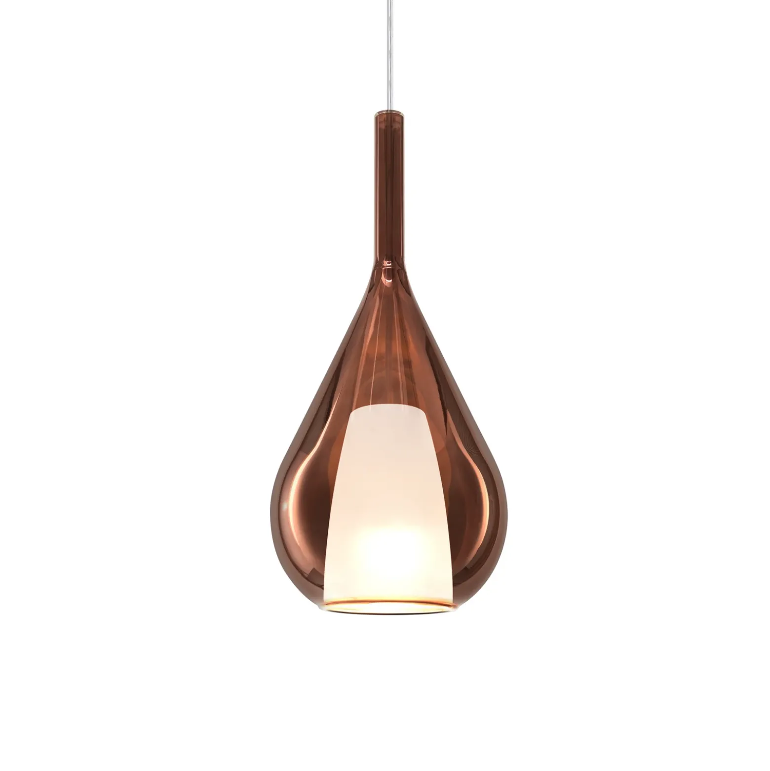 Lámpara colgante Ideal Lux Kalique 3, color cobre, Ø 18 cm