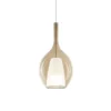 Lámpara colgante Ideal Lux Kalique 2, color ámbar, Ø 18 cm
