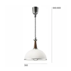 Lámpara colgante Ilsa, blanco/plateado, Ø 30 cm, regulable en altura