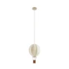 Lámpara colgante infantil Aeris de Lindby, beige, Ø 35 cm, tejido, E27