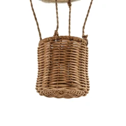 Lámpara colgante infantil Aeris de Lindby, beige, Ø 35 cm, tejido, E27
