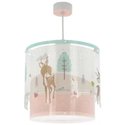 Lámpara colgante infantil Dalber LOVING DEER, con motivo de ciervo
