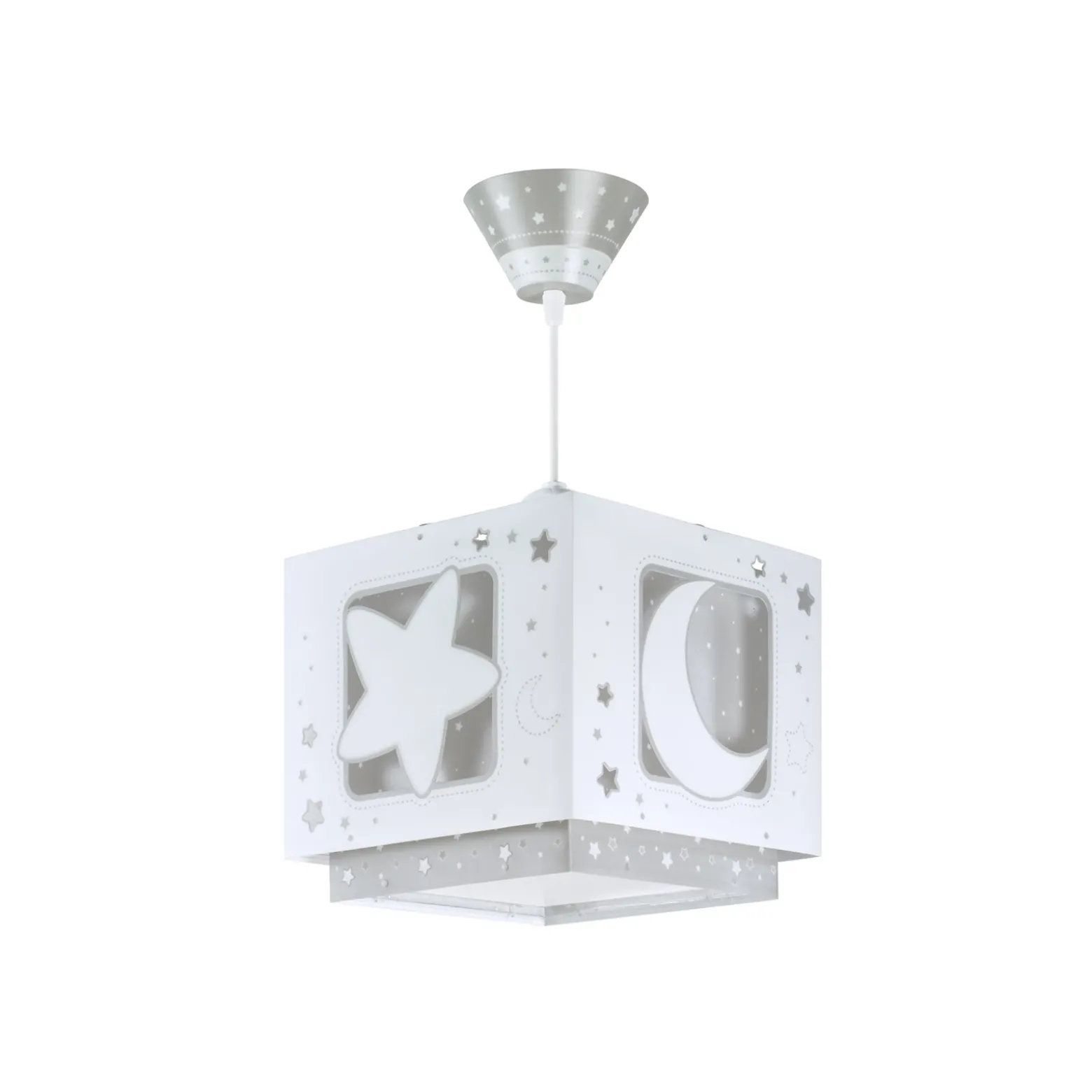 Lámpara colgante infantil MOONLIGHT de Dalber, gris, con 1 luz