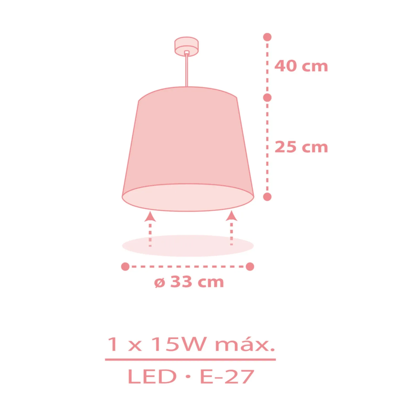 Lámpara colgante infantil STAR LIGHT de Dalber, rosa