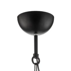 Lámpara colgante Iron, negro/blanco/latón antiguo