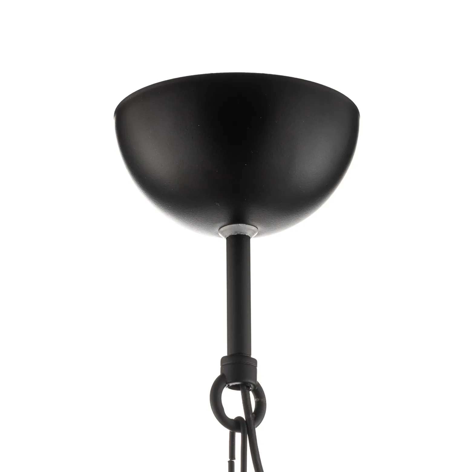 Lámpara colgante Iron, negro/blanco/latón antiguo