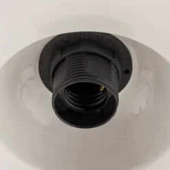 Lámpara colgante Iron, negro/blanco/latón antiguo