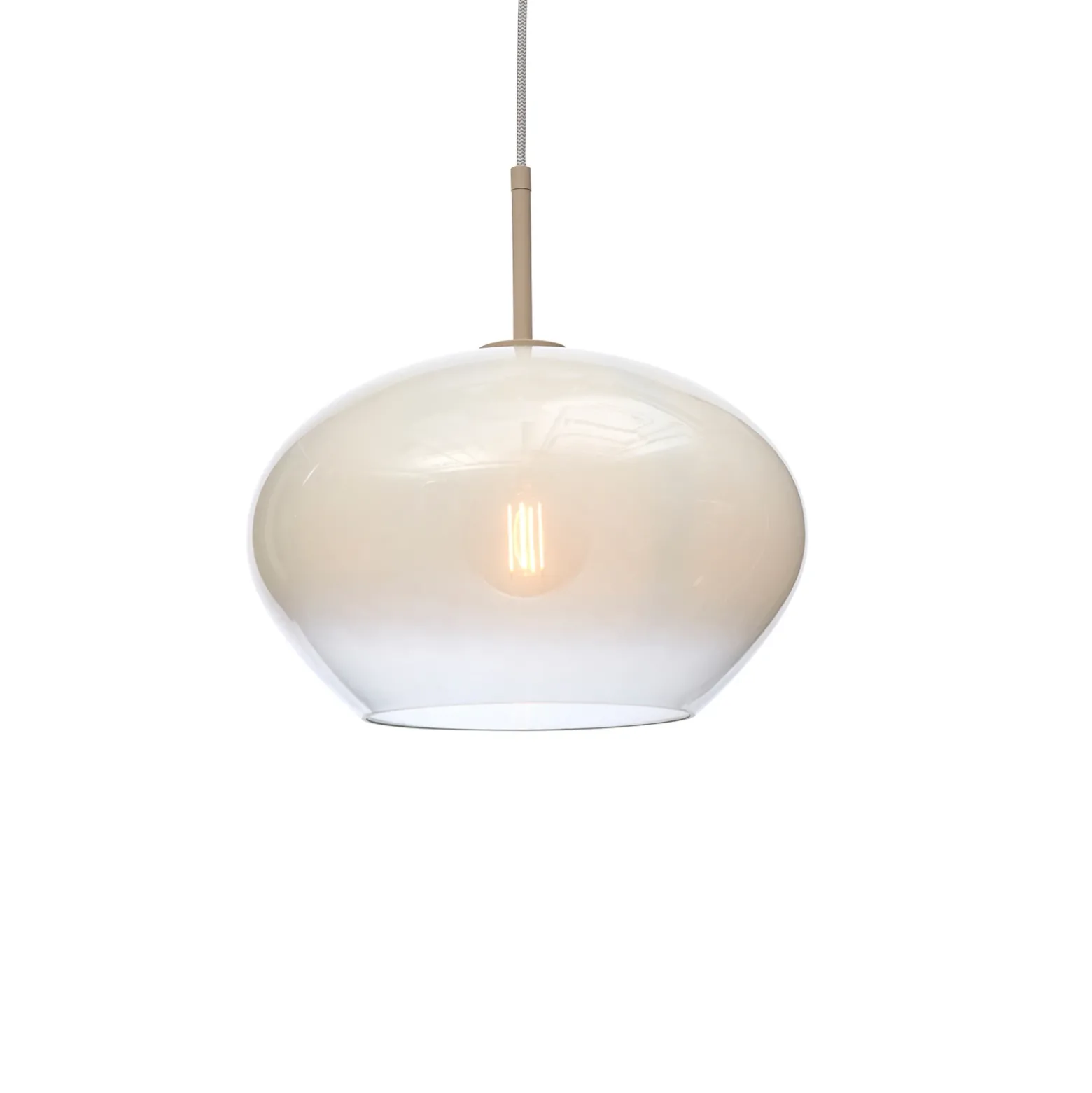 Lámpara colgante IT'S ABOUT ROMI «Bologna», blanco leche, de 1 luz