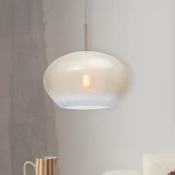 Lámpara colgante IT'S ABOUT ROMI «Bologna», blanco leche, de 1 luz
