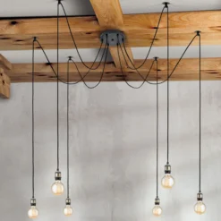Lámpara colgante Jailhouse, 6 luces