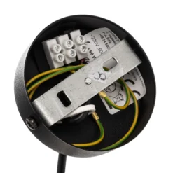 Lámpara colgante Jari con pantalla de tela 1 luz, oro rosa