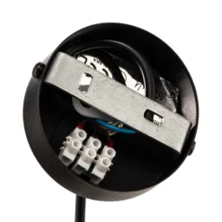 Lámpara colgante Jari con pantalla de tela, 1 luz, negro y dorado