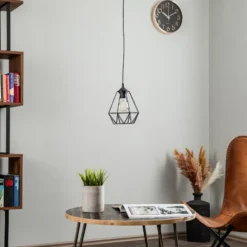 Lámpara colgante Jin, negro, 1 luz