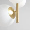 Lámpara colgante Joel, latón/blanco, de 4 luces