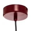 Lámpara colgante Joel, rojo vino/blanco, de 6 luces