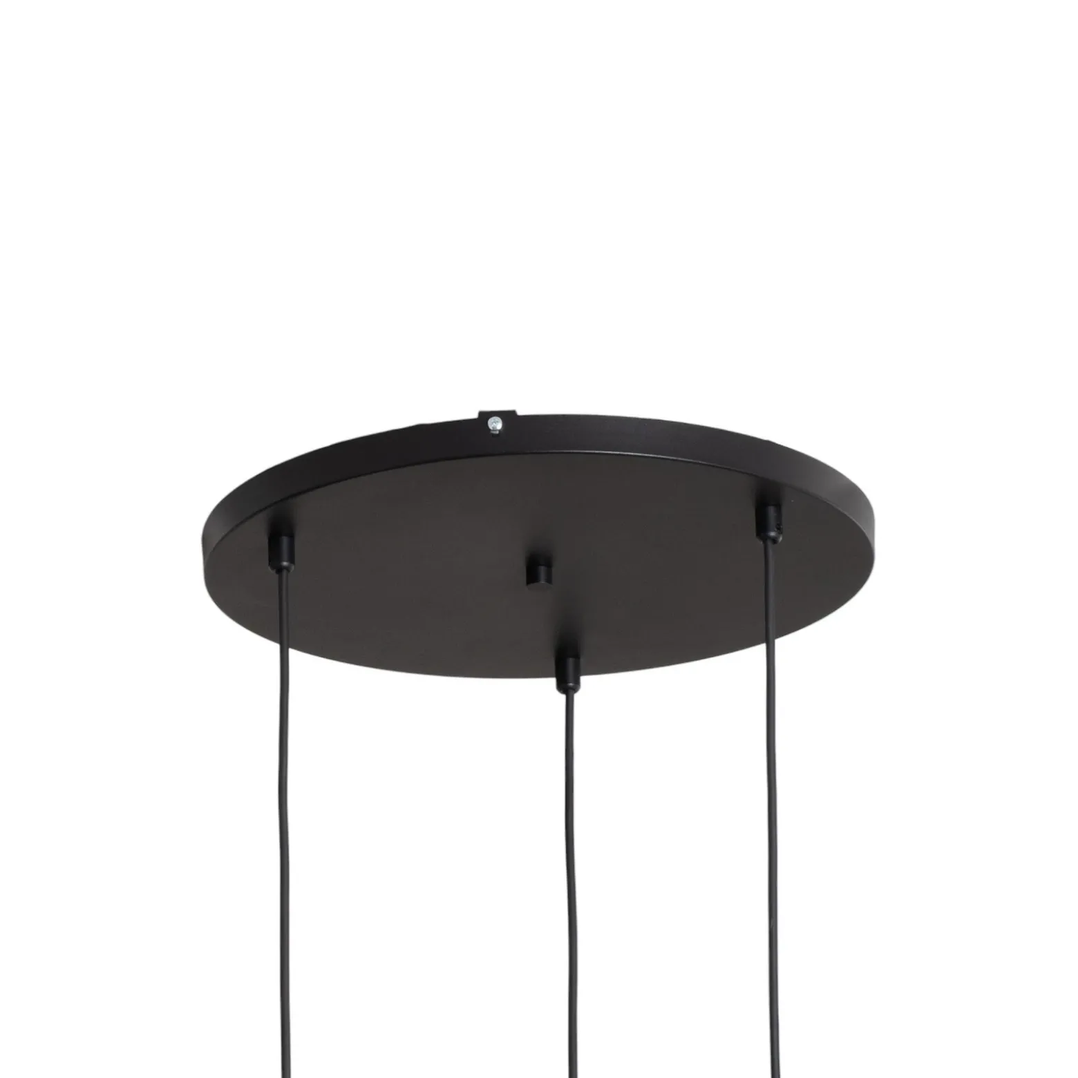 Lámpara colgante Joel, rotonda negra/blanca, 3 luces